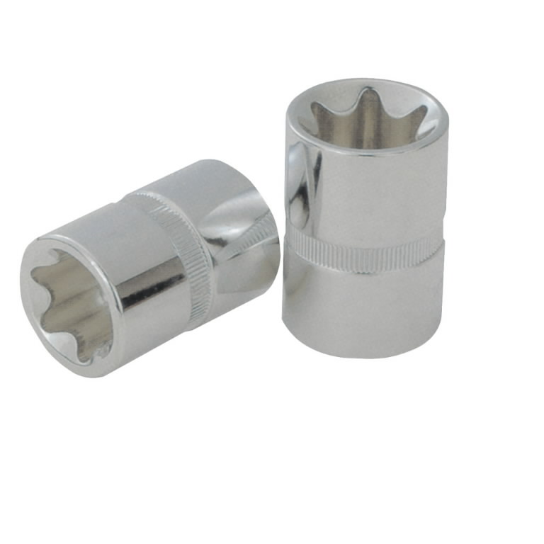 Torx lizdas 1/2" CHROMEplus,ant pakabinamos etiketės E18, KS Tools