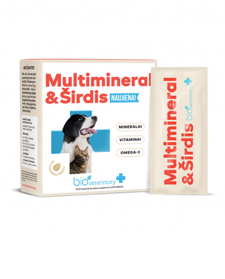 Bioveterinary Multimineral - Širdis papildai šunims ir katėms, N28