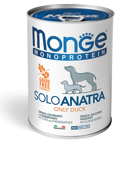 Monge Monoprotein Solo antienos konservai šunims, 6x400 g