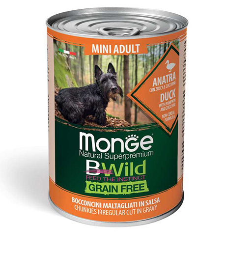 Monge Bwild Mini Adult konservai šunims su antiena, 6x400 g