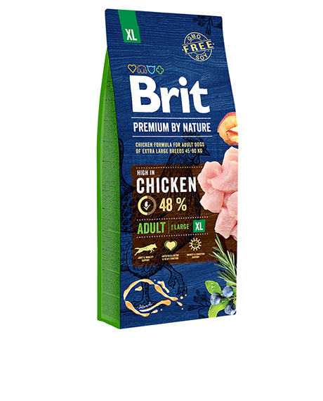 Brit Premium By Nature Adult XL maistas šunims, 15 kg