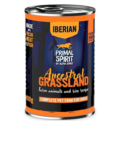 Primal Spirit Ancestral Grassland konservai šunims, 400 g