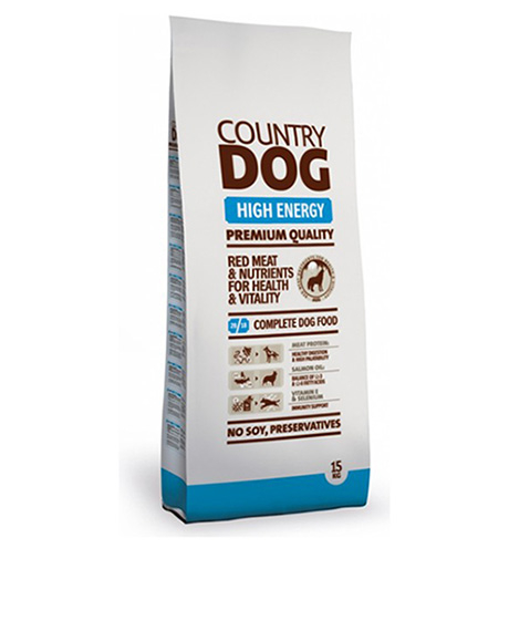 Country Dog High Energy sausas maistas šunims, 15 kg