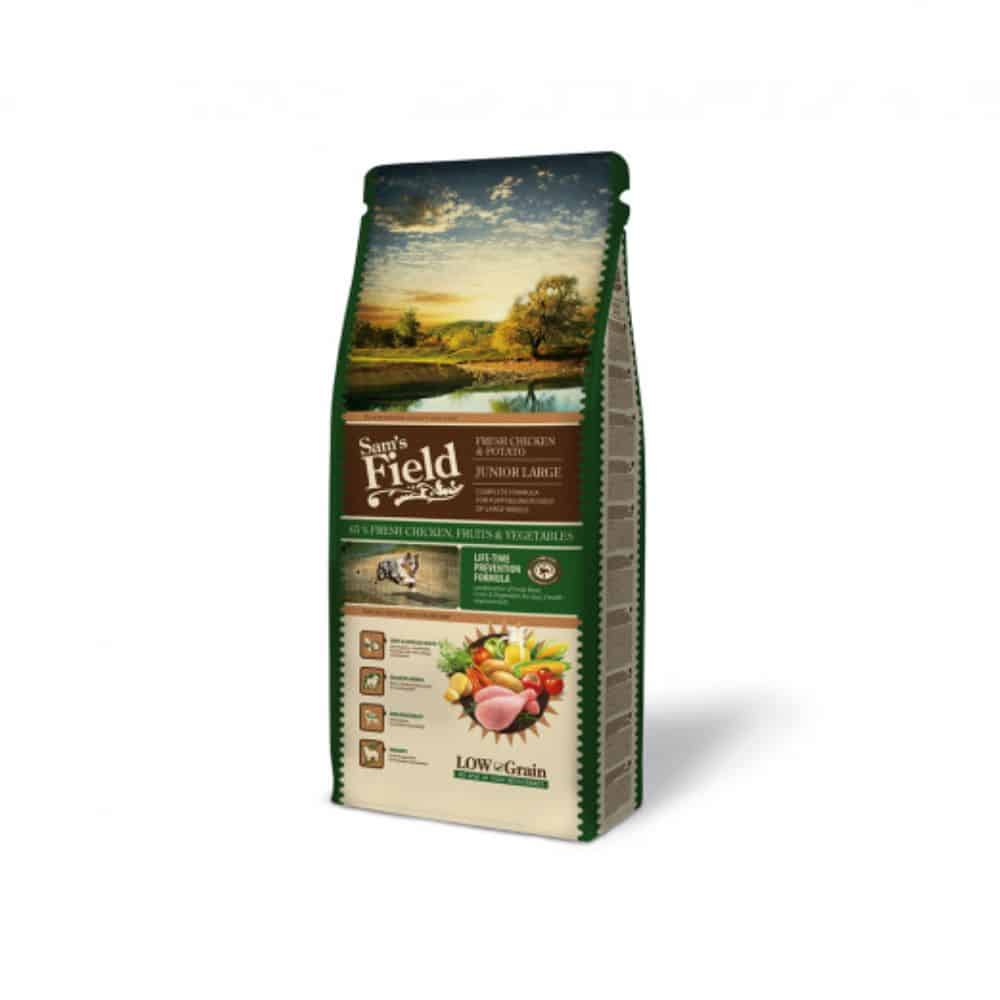 Sam´s Field Fresh Chicken&Potato JUNIOR LARGE sausas maistas didelių veislių šuniukams 13kg