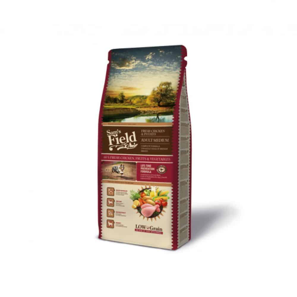 Sam´s Field Fresh Chicken&Potato ADULT MEDIUM sausas maistas vidutinių veislių šunims - Produkto Svoris 2,5kg