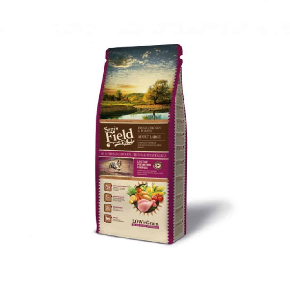 Sam´s Field Fresh Chicken&Potato ADULT LARGE sausas maistas didelių veislių šunims 13kg