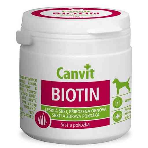 Canvit Biotin vitaminai šunims sveikai odai ir kailiui - Produkto Svoris 100g