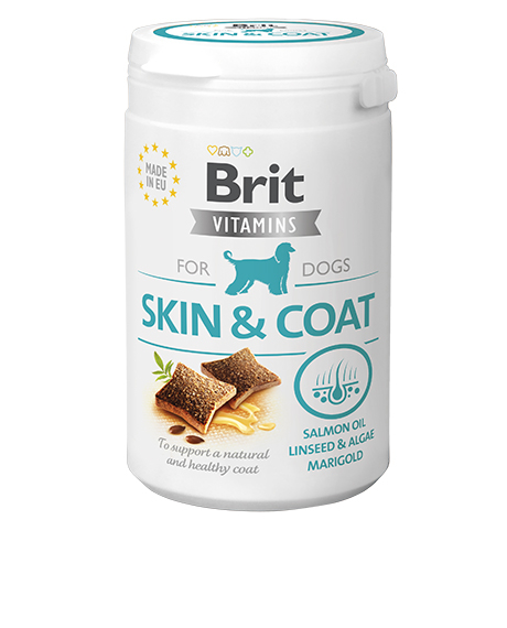 Brit Vitamins Skin - Coat papildai šunims odai ir kailiui, 150 g