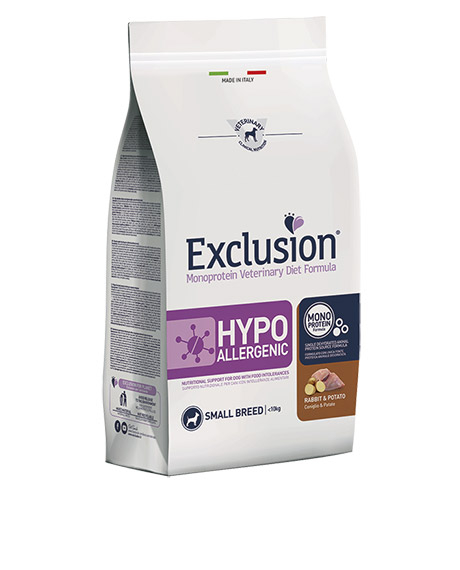 Exclusion Hypoallergenic Small sausas maistas šunims su triušiena ir bulvėmis, 2 kg