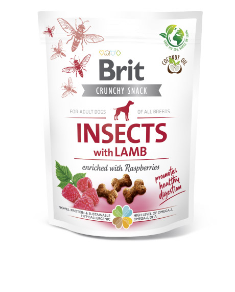 Brit Care Crunchy Cracker Insects - Lamb skanėstai šunims, 200 g