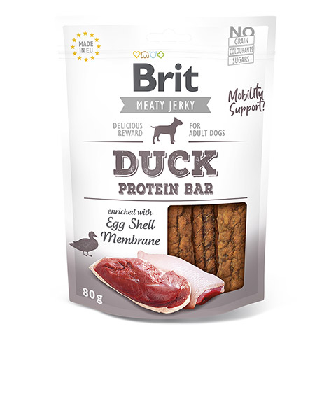 Brit Jerky Duck Protein Bar skanėstai šunims su antiena, 80 g