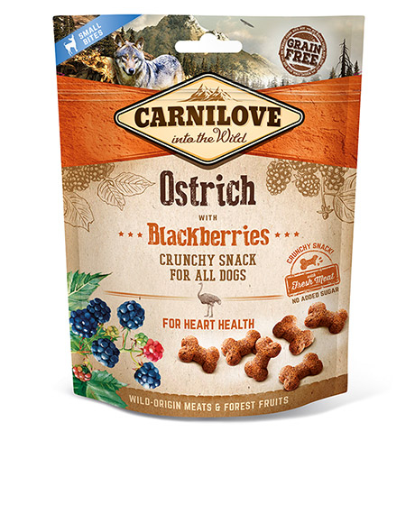 Carnilove skanėstai šunims Ostrich with Blackberries, 200 g