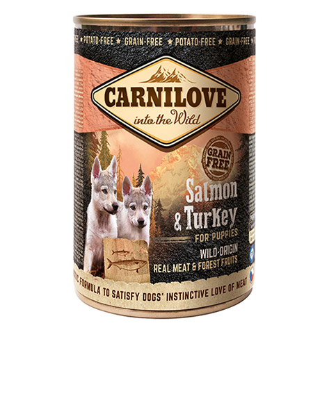 Carnilove konservai šuniukams Wild Meat Salmon - Turkey Puppies, 400 g