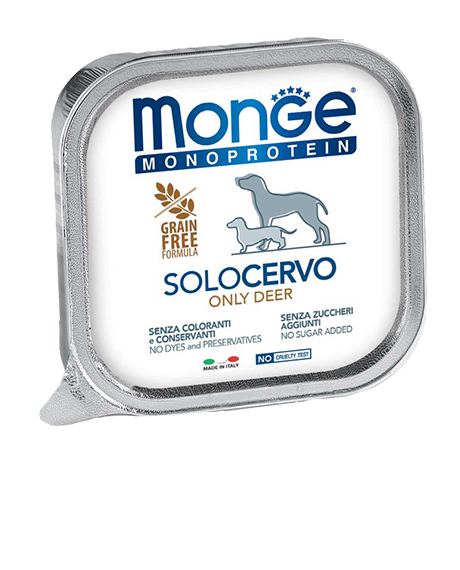 Monge Solo konservai šunims su elniena, 150 g