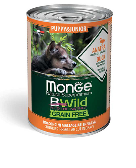 Monge BWild Puppy - Junior konservai šuniukams su antiena, 6x400 g