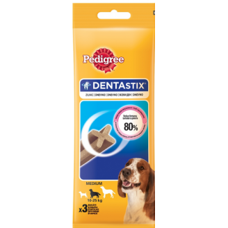 Šunų skanėstai PEDIGREE Dentastix vidutiniams šunims 3vnt., 77g x 18 vnt. pakuotė