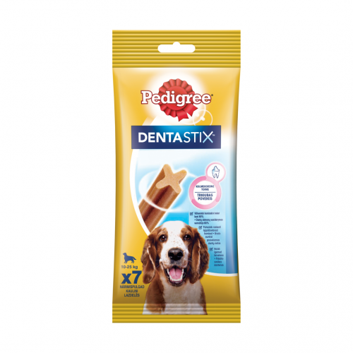 Pedigree Dentastix vidutiniams šunims 7vnt., 180g x 10 vnt. pakuotė