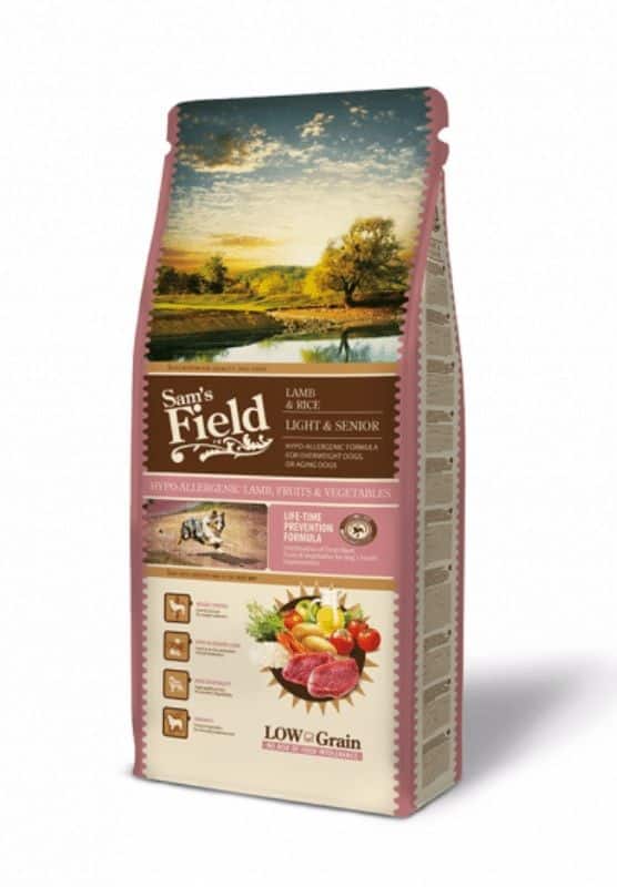 Sam´s Field Lamb&Rice LIGHT&SENIOR sausas maistas vyresnio amžiaus šunims - Produkto Svoris 2.5kg