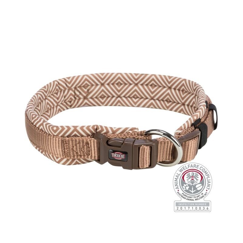 TRIXIE Premium antkaklis platus su neoprenu L 49-55cm/25mm šv. deim./karamelė