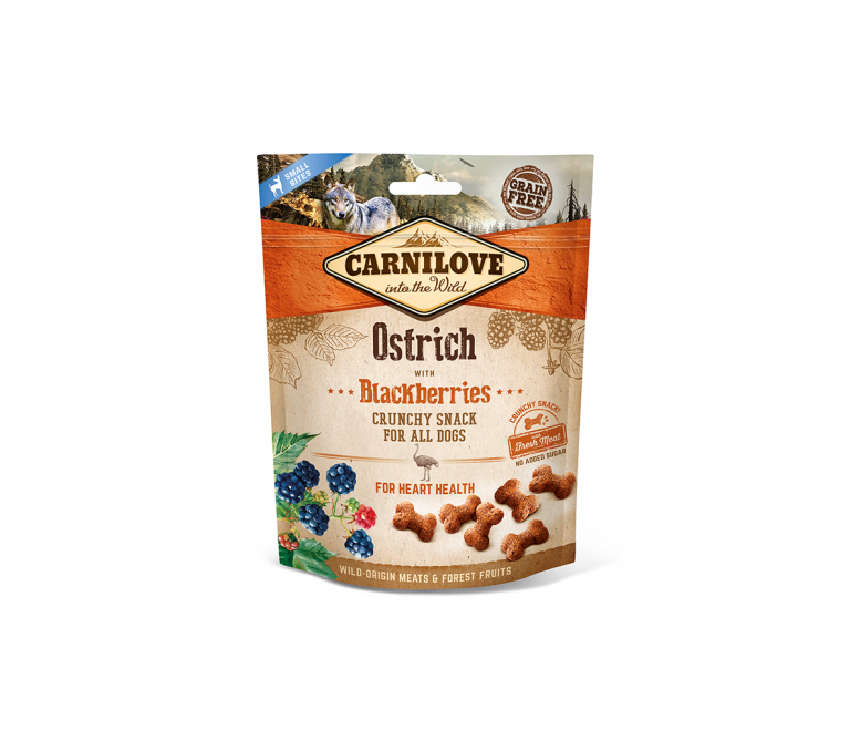 Carnilove skanėstas šunims Ostrich with Blackberries 5x200g