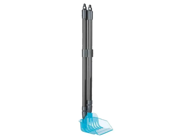 TRIXIE Išmatų semtuvas su grėbli 57-102 cm pilka-mėlyna