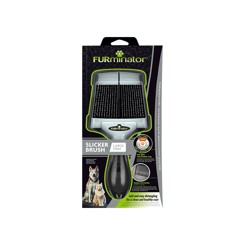 FURminator Large Firm dvipusis šepetys šunims ir katėms