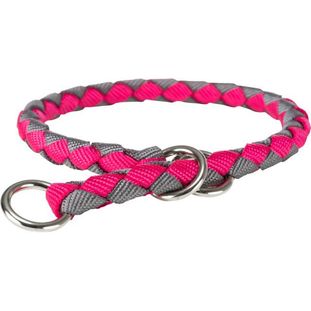 TRIXIE Cavo antkaklis pusiau smaug. M-L 43-51cm/18mm fuksija/grafito
