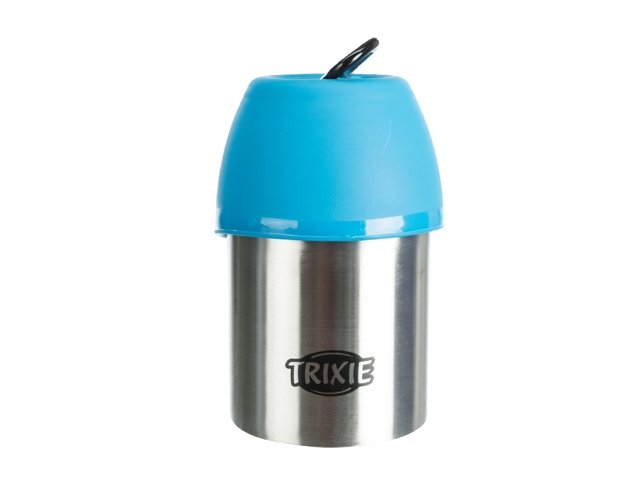 TRIXIE Gertuvė butelis su dubenėliu nerūd. plienas/plastikas 0.3 l