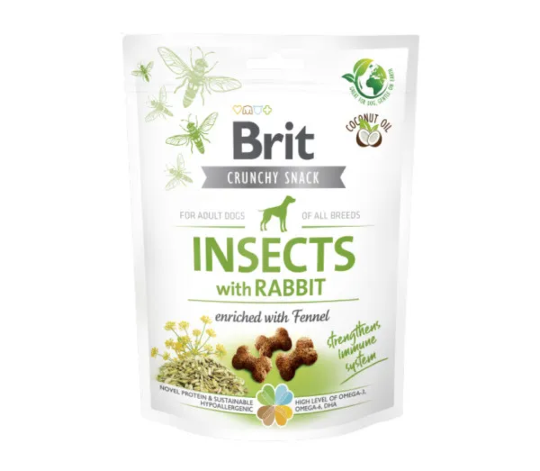 Brit Care Crunchy Cracker Insects with Rabbit skanėstai šunims 6x200g