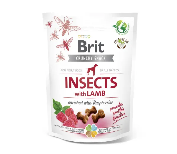 Brit Care Crunchy Cracker Insects with Lamb skanėstai šunims 6x200g