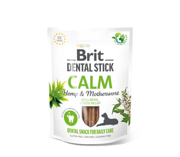 Brit Dental Stick skanėstas Calm Hemp&Motherwort 7 vnt. 4x251g