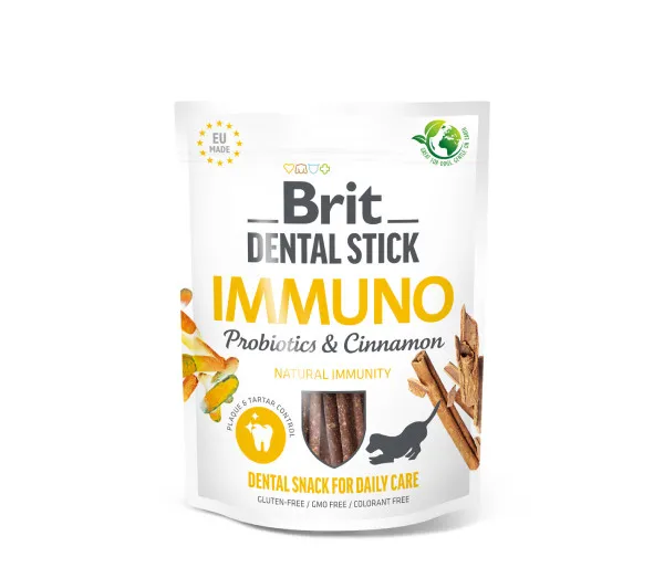 Brit Dental Stick skanėstas Immuno Probiotics&Cinnamon 7 vnt. 4x251g