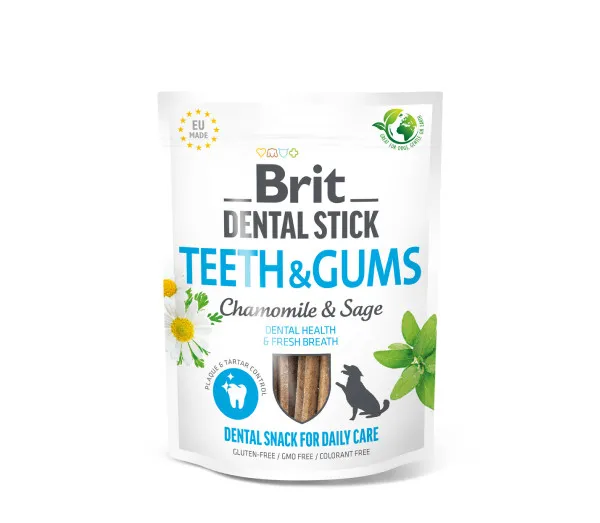 Brit Dental Stick skanėstas Teeth&Gums Chamomile&Sage 7 vnt 4x251g