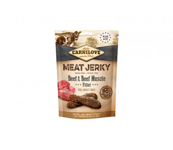 Carnilove Dog skanėstas Jerky Beef with Beef Muscle Fillet 5x100g