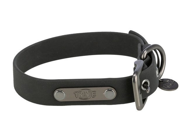 TRIXIE CityStyle antkaklis PVC S-M: 30-37 cm/20 mm juodas