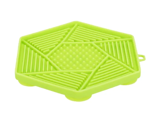 TRIXIE Lick'n'Snack Laižymo lėkštė su siurbtukais silikonas 17 cm žalia
