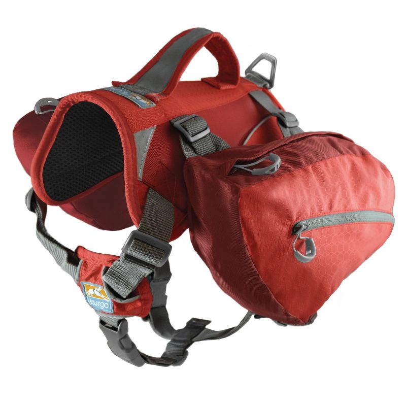 Kurgo Baxter Backpack raudonas krepšys šuniui, (šunims 14-38 kg)