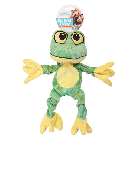 Pawise Big Eyes Frog pliušinis žaislas šunims, 29 cm