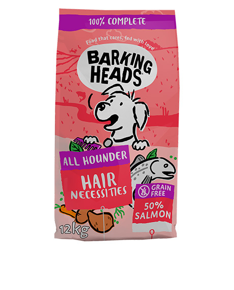 Barking Heads Hair Necessities Salmon maistas šunims su lašiša, 12 kg