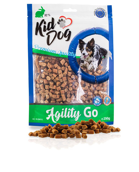 Kiddog Agility Go triušienos skanėstai šunims, 250 g