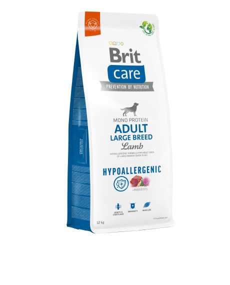 Brit Care Hypoallergenic Adult Large Breed Lamb sausas maistas šunims : Pakuotė - 12+2 kg