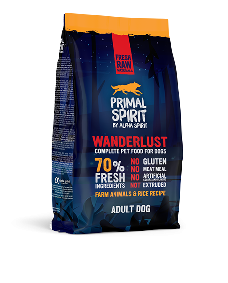 Primal Spirit Wanderlust drėgnas maistas šunims : Pakuotė - 1 kg