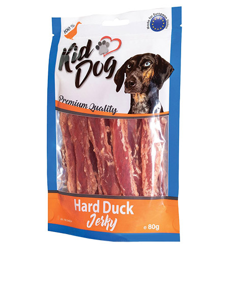 Kiddog Jerky Hard Duck kieta antienos file šunims, 80 g