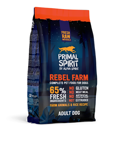 Primal Spirit Rebel Farm drėgnas maistas šunims : Pakuotė - 1 kg