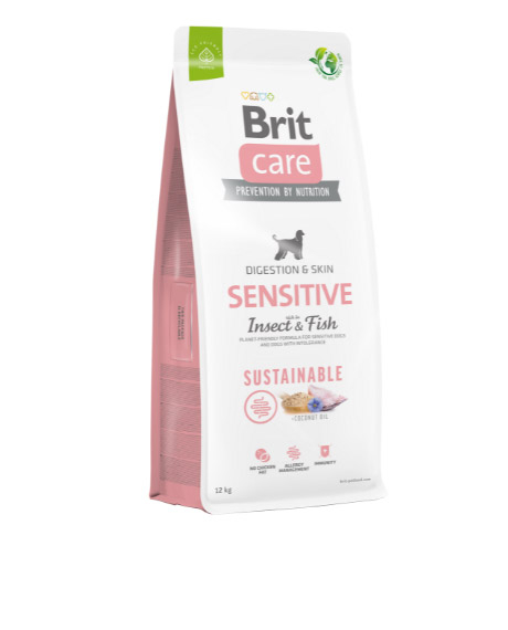 Brit Care Sustainable Sensitive Insect - Fish sausas maistas šunims : Pakuotė - 12+2 kg