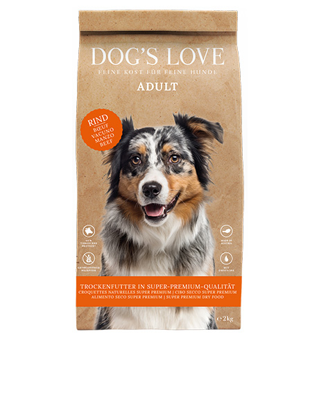 Dog's Love sausas maistas šunims su jautiena : Pakuotė - 2 kg