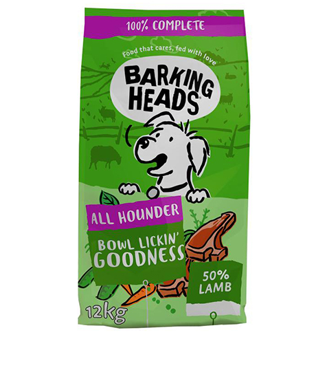 Barking Heads Bowl Lickin Goodness Lamb sausas maistas šunims su ėriena, 12 kg