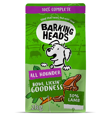 Barking Heads Bowl Lickin Goodness sausas maistas šunims su ėriena, 2 kg