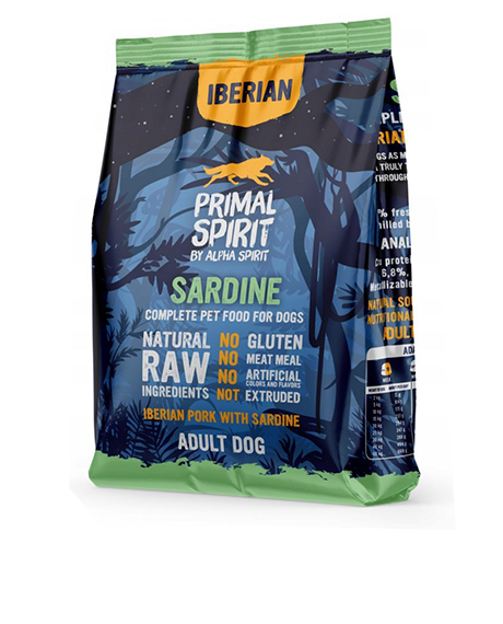 Primal Spirit Iberian Sardine maistas šunims su sardinėmis : Pakuotė - 1 kg