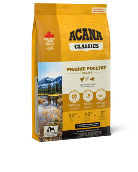 Acana Prairie Poultry sausas maistas šunims su vištiena : Pakuotė - 9.7 kg